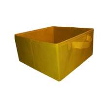 Caixa colorida Organizadora para brinquedos e closet 28x15x28 com alça Amarelo