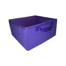Caixa colorida Organizadora para brinquedos e closet 28x15x28 com alça Violeta