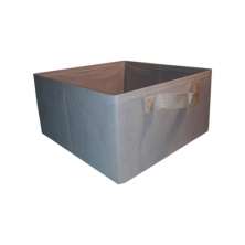 Caixa colorida Organizadora para brinquedos e closet 28x15x28 com alça bege palha