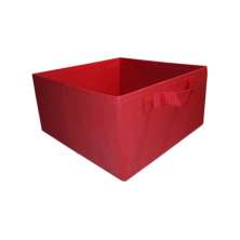 Caixa colorida Organizadora para brinquedos e closet 28x15x28 com alça vermelho