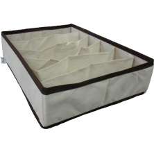 Kit 04 organizadores de Sutiãn OrganiBox 27X36 Bege/Marrom