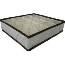 Kit com 4 organizadores de Gavetas , 27X36 c/ 12 divisões Bege/Marrom