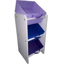 Organizador Infantil Porta Brinquedos Mini - Violeta, Azul e Lilás - Montessoriano Organibox - Único