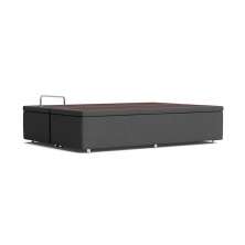 Base Box de Casal Americana Camurça Cinza