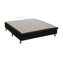 Base Para Cama Box Casal Dália com Baú Preto