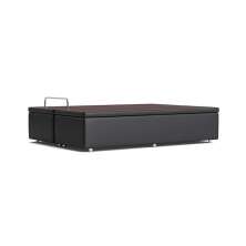 Base Para Cama Box Casal Pérola com Baú Cinza