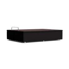Base Para Cama Box Casal Safira com Baú Preto