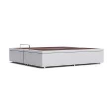 Base para Cama Box King Francis com Baú Branco