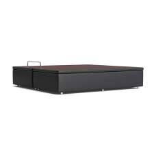 Base para Cama Box Queen Americana com Baú Cinza
