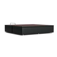 Base para Cama Box Queen Americana com Baú Preta e Branca