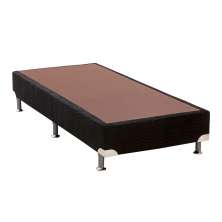 Base para Cama Box Solteiro Camurça II Preta