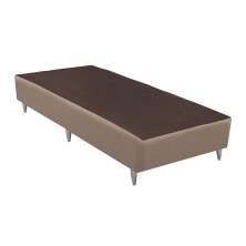 Base para Cama Box Solteiro Linen (23x108x198) Bege