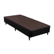Base para Cama Box Solteiro Linen (23x108x198) Preta