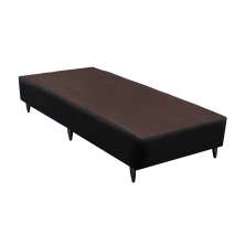 Base para Cama Box Solteiro Linen (23x78x188) Preta