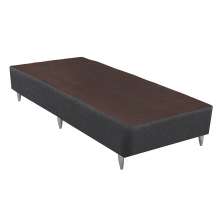 Base para Cama Box Solteiro Linen (30x88x188) Cinza