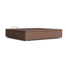 Base para Cama Box Super King Americana com Baú Bege