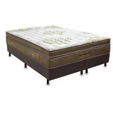 Conjunto Cama Box Cori com Colchão Queen Espuma D33 Gold Ultra Gel (32x158x198) Dourado