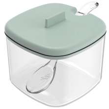 Açucareiro Com Tampa E Colher Para Servir Porta Açúcar Cozinha Verde Menta