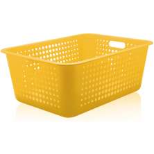Caixa Organizadora Maxi Grande Organize Cesto Plástico 40l Amarelo