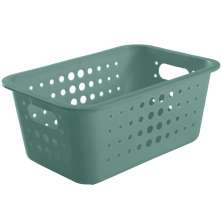 Caixa Organizadora Plástico 5l Casa Organize Cesto Closet Verde Eucalipto