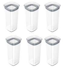 Conjunto De 6 Potes Com Vedação Herméticos Em Silicone 1,5l