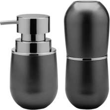 Conjunto Para Banheiro Suporte Escovas Dispenser Saboneteira