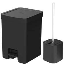 Conjunto para Banheiro Lixeira de Pedal 12L Trium e Escova S