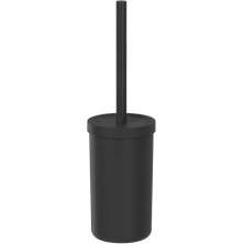 Escova para Vaso Sanitário com Suporte Bold Preto Ou Vassoura Esfregão de Privada Plástico