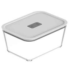 Kit 12 Potes De Vidro Hermético 2400ml Fresh Lock Branco com
