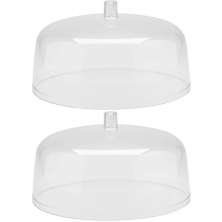 Kit 2 Cúpulas para Prato de Bolo 30cm Tampas Boleira Natural