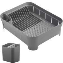 Kit Escorredor De Louça Prato Talheres Utensílios De Cozinha Chumbo