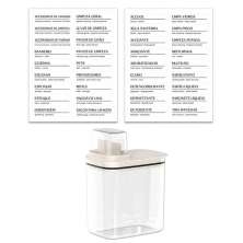 Kit Flow Dispenser para Amaciante Sabão Líquido 1,5L e Eiquetas Identificadoras Ou