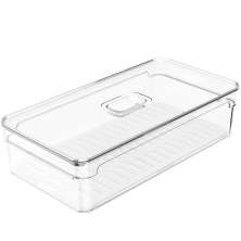 Organizador de Geladeira Empilhável 2,8L Clear Fresh Com Respiradouro Frutas Legumes Vegetais OU