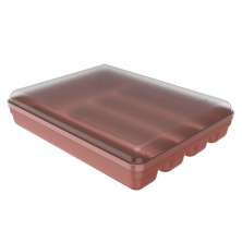 Separador Porta Talheres com Tampa Organizador de Gaveta Multiuso Logic Terracota