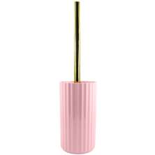 Suporte Com Escova Sanitária Groove Vaso Privada Banheiro Ou Rosa Quartz Fechado