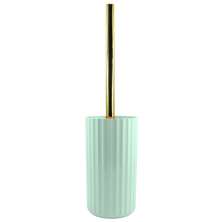 Suporte Com Escova Sanitária Groove Vaso Privada Banheiro Ou Verde Menta Fechado