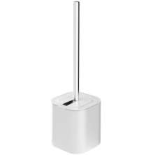 Suporte Escova Sanitária com Tampa para Banheiro Lavabo Polipropileno Dual OU Branco