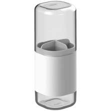 Suporte Porta Escova de Dentes com Tampa e 3 Divisórias Dual