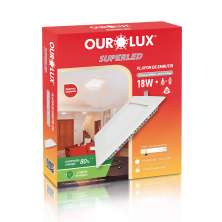 Plafon Quadrado Embutir Branco (2700 K 18W)
