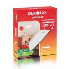Plafon Quadrado Embutir Branco (2700 K 24W)