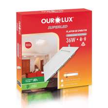 Plafon Quadrado Embutir Branco (2700 K 36W)
