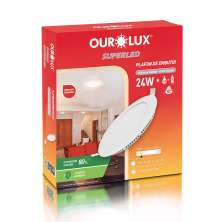 Plafon Redondo Embutir Branco (2700 K 24W)