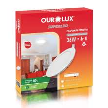 Plafon Redondo Embutir Branco (6400 K 36W)