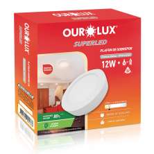 Plafon Redondo Sobrepor Branco (2700 K 12W)