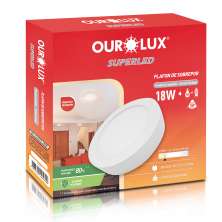 Plafon Redondo Sobrepor Branco (6400 K 18W)