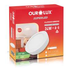 Plafon Redondo Sobrepor Branco (6400 K 24W)