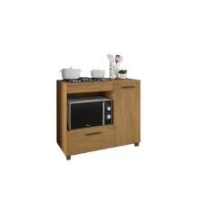 Balcão Freijo Para Cooktop de 4 bocas Com Espaço Para Forno Com Porta Mp