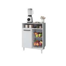 Fruteira Armário Branco Multiuso Moderno Com porta Com Espaço Para Microondas Fp