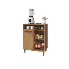 Fruteira Armário Freijo Multiuso Moderno Com porta Com Espaço Para Microondas Fp