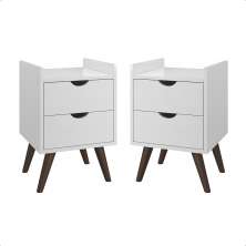 Mesa De Cabeceira Vintage Luxo Ótimo Acabamento Kit 2 Acabamento Ultravioleta Cor Branco